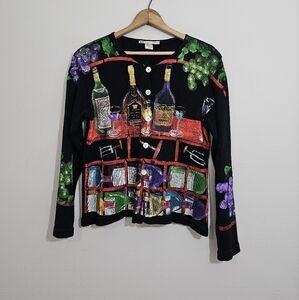 Vintage Marguerita Painted Cocktail Cardigan
